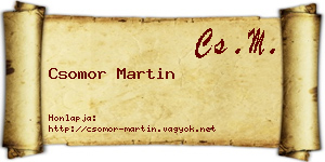 Csomor Martin névjegykártya